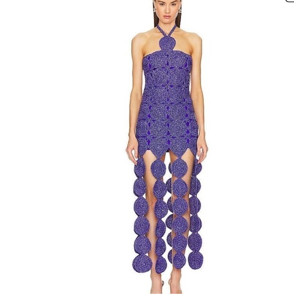 Simon Miller Purple beep beep crochet circles Dress XS